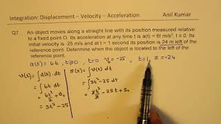 Q7 When is the object to the left of reference Kinematics Test