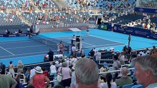 Watch Cincinnati's Peyton Stearns bow out of women's doubles quarters at Center Court.