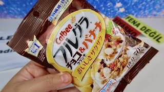 JAPON KAHVALTISI Calbee Granola incelemesi,Japon Atıştırmalıkları