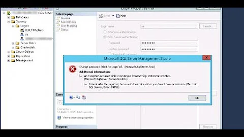 Sửa lỗi đăng nhập sa trong SQL Server