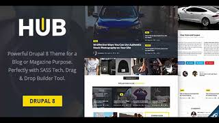 Hub - Creative Blog & Magazine Drupal 8 Theme | Themeforest Website Templates and Themes