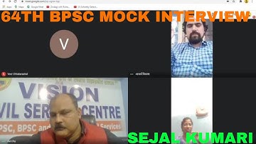 64th bpsc mock interview with feedback - SEAJAL KUMARI