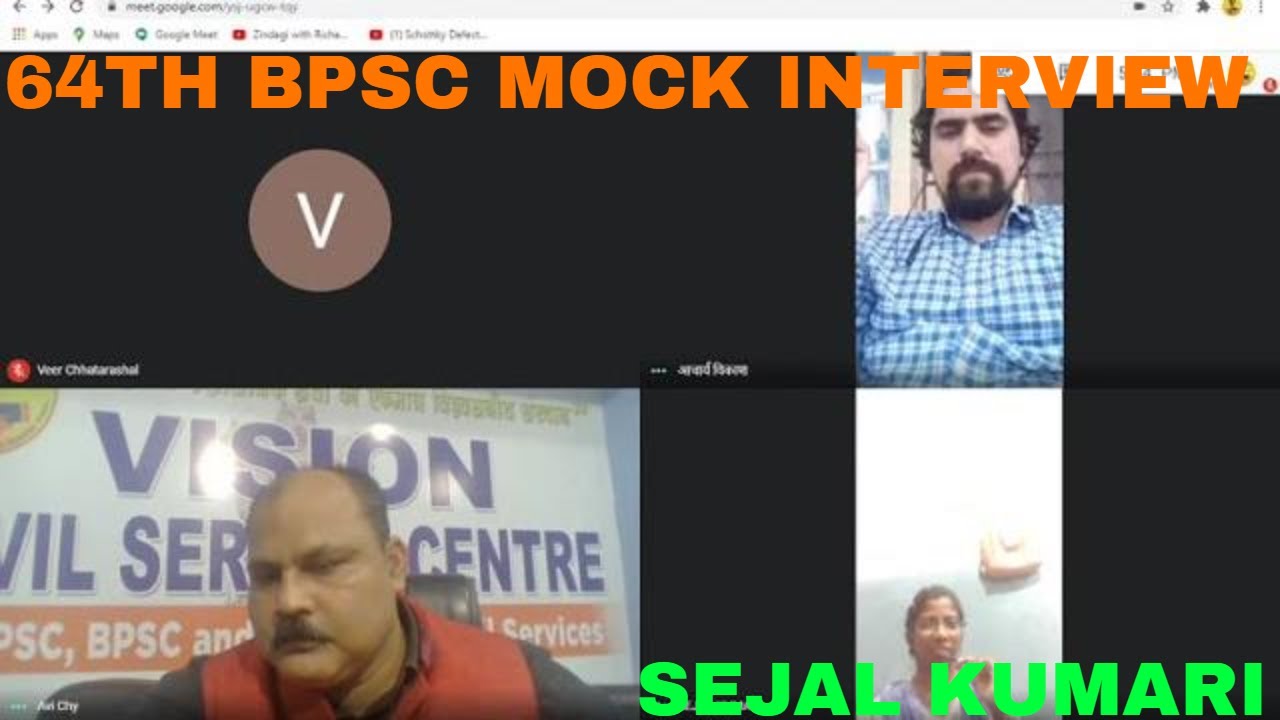 64th bpsc mock interview with feedback - SEAJAL KUMARI