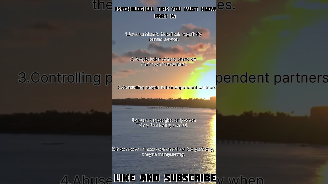 PSYCHOLOGICAL TIPS PART 14 
