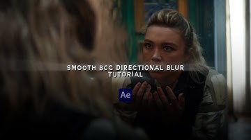 DIRECTIONAL BLUR TUTORIAL (with BCC plugin, easy)