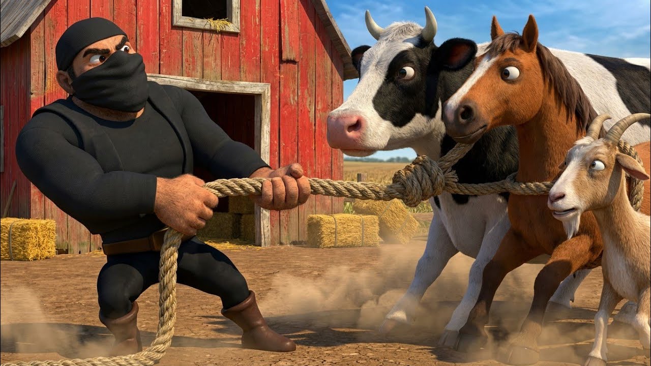 Thief in Old MacDonald's Farm | The Lost Horse & Cow Story | 3D Animation Cartoon 