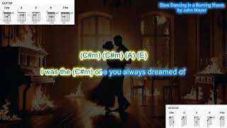 Slow Dancing in a Burning Room (no capo) by John Mayer play along with guitar chords and lyrics