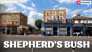 London England 🏴󠁧󠁢󠁥󠁮󠁧󠁿 | SHEPHERD'S BUSH | 4K 60fps Virtual Walking Tour June 2023