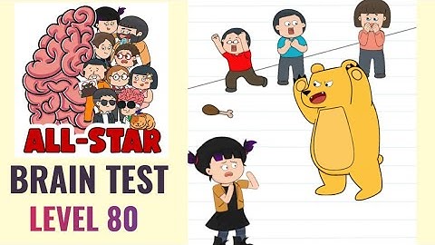 Brain Test All Star Level 80 | Stop the bear attack! | Walkthrough