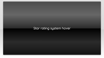 Star rating system hover