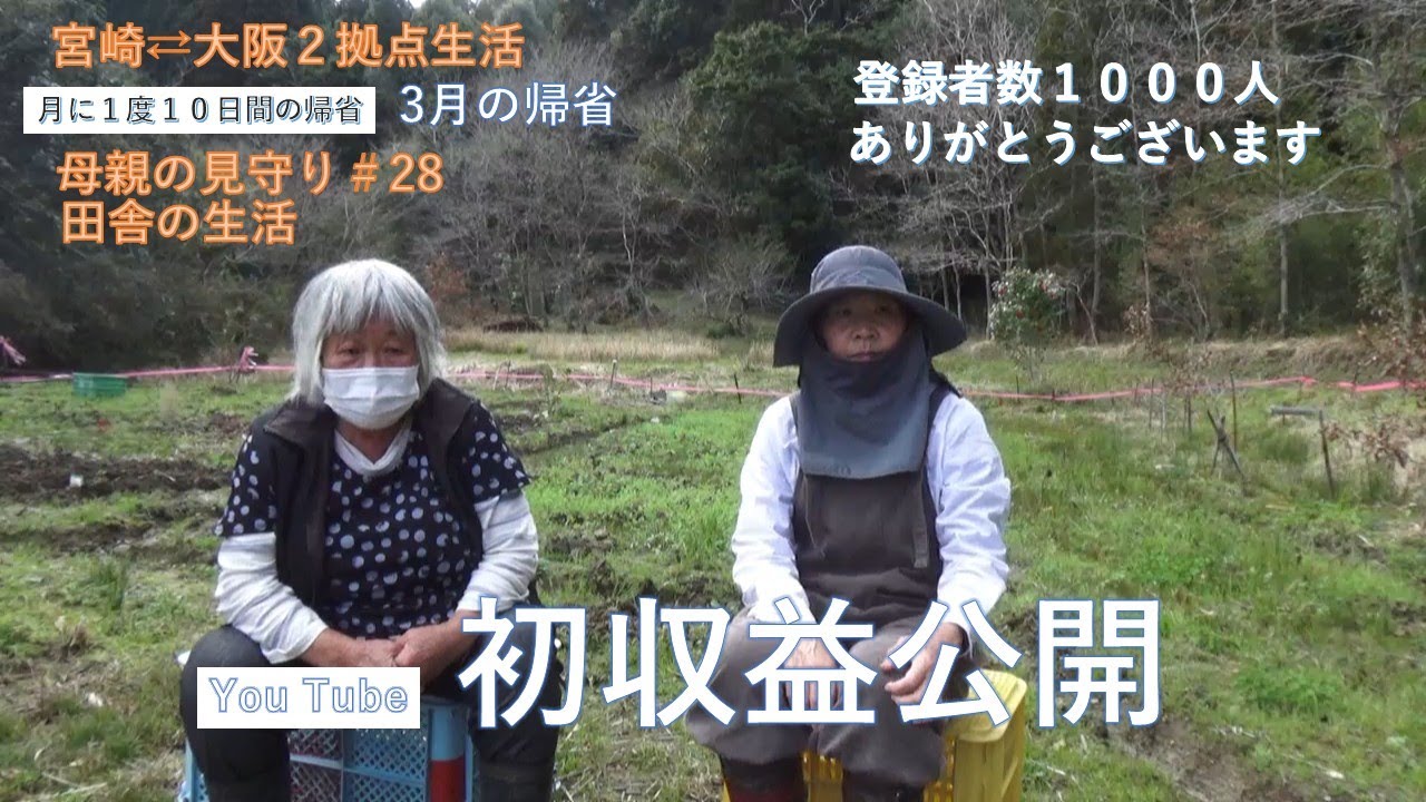 2拠点生活＃28　【初収益公開】　孫とひ孫が遊びに来た　獣害対策　田舎の生活