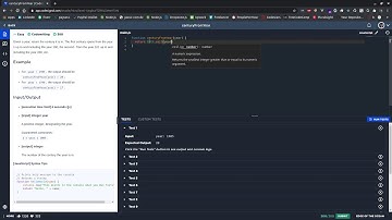 Codesignal arcade intro, The Journey Begins - centuryFromYear [ javascript ]
