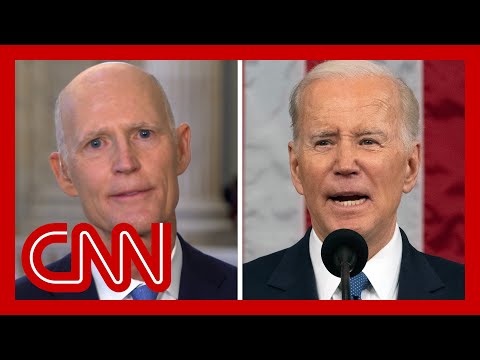 See how Rick Scott responded after Biden attacked his plan in speech