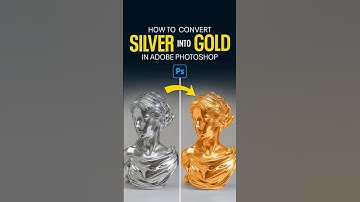 How to Convert Silver into Gold in Adobe Photoshop #SilverIntoGold #amgraphix #shorts #photoshop