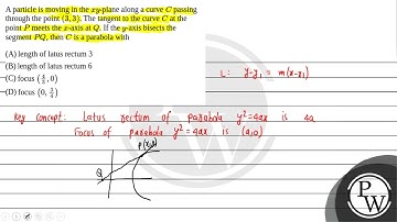 A particle is moving in the \(x y\)-plane along a curve \(C\) passing through the point \((3,3)\....