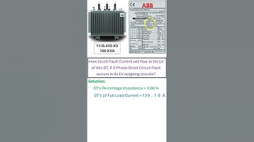 How to Calculate Short Circuit Current of Transformer | 3 Phase Short Circuit Calculation |
