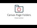 Canvas Page Folders chrome extension