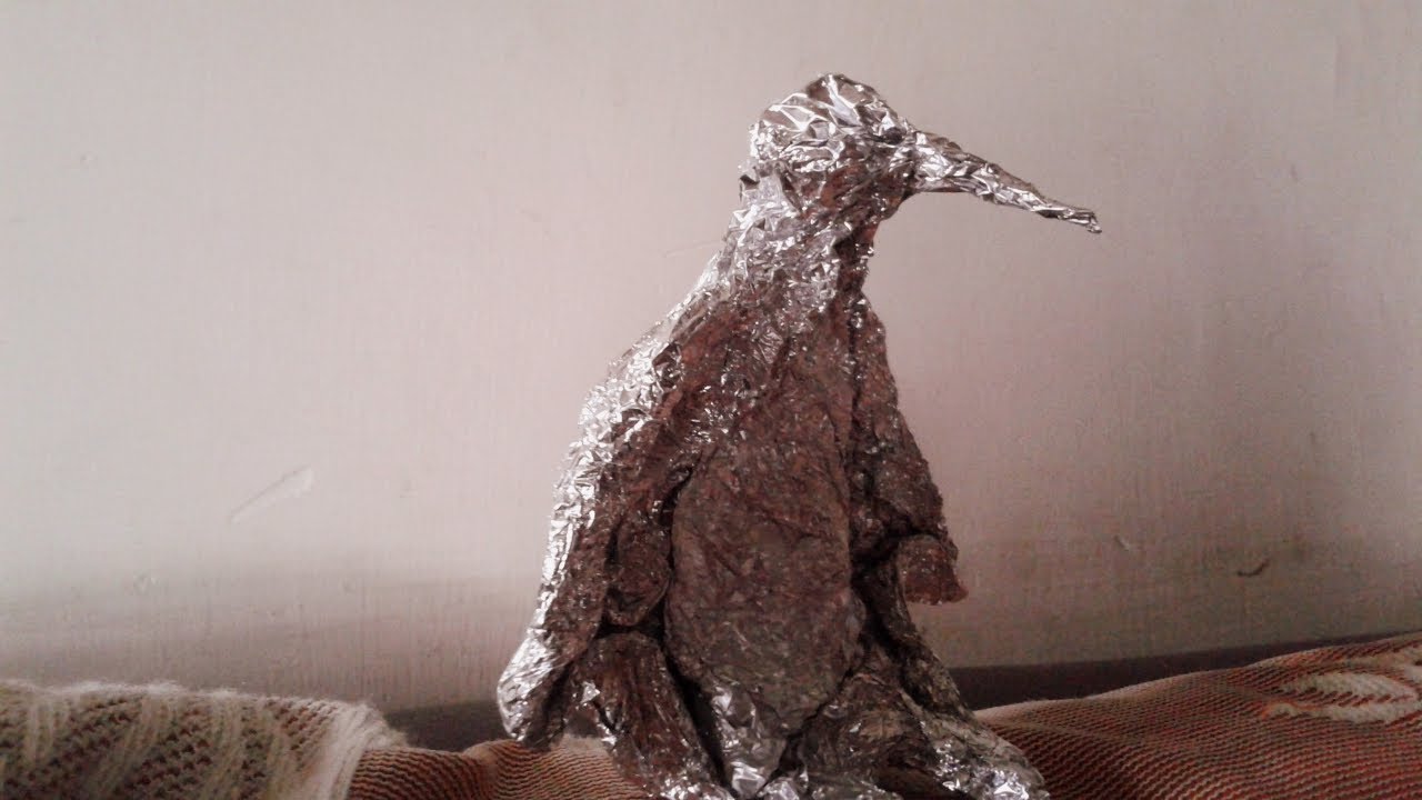 Foil Paper Penguin l foil paper craft art and craft foil art