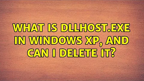 What is dllhost.exe in windows xp, and can I delete it?