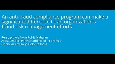 Anti-fraud compliance program for organizations