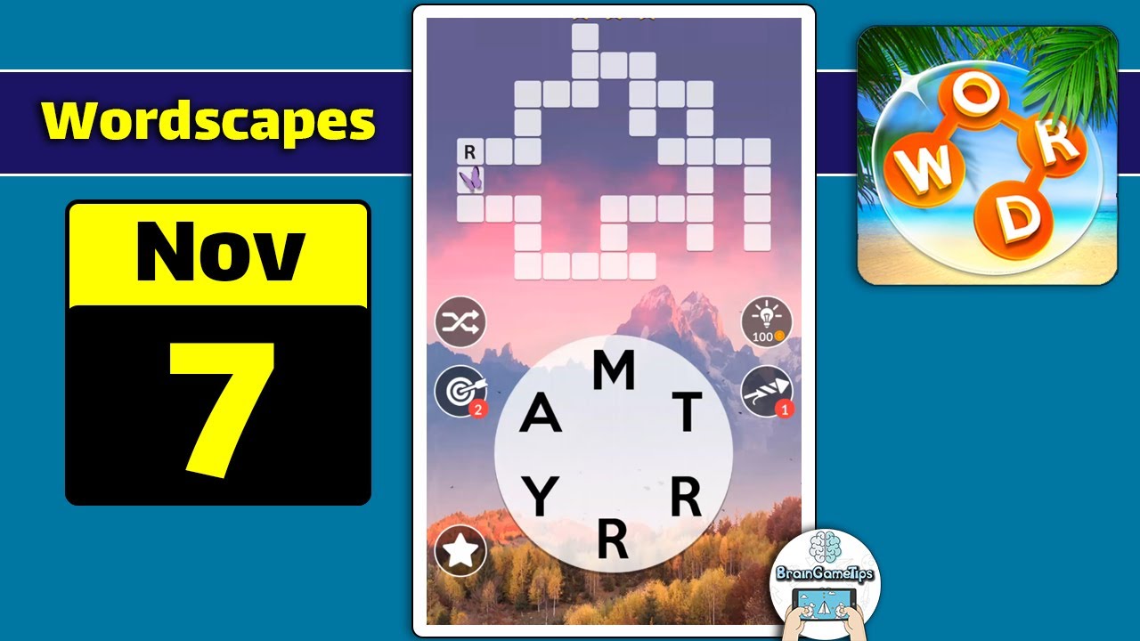 Wordscapes - November 7 2020 Daily Puzzle Answer