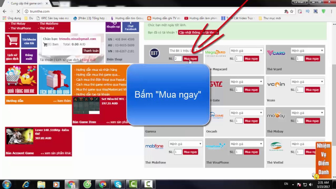 Hướng dẫn mua thẻ game online tại Trumthe.com - Dành cho khách hàng Việt đang ở nước ngoài