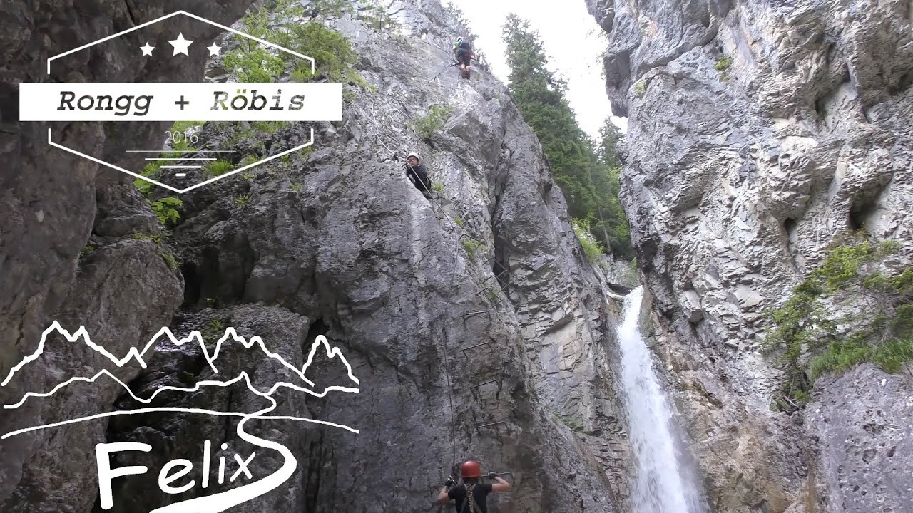 Rongg Wasserfall C/D Röbischlucht C Klettersteig 2016 Gargellen mit Kindern