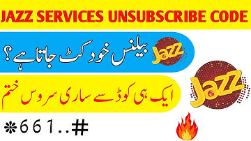 Jazz Balance Ki Katoti Band Karein | Unsubscribe VAS Services Easily 2025 just in one code
