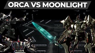 Destroying Orca's Main Forces with Armored Core's Moonlight Sword