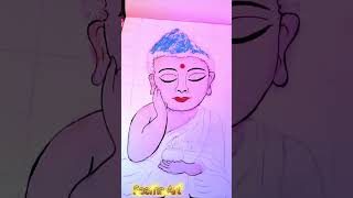 Buddh Purnima special ll Buddha colourful drawing status #drawing #BuddhPurnima #shorts