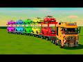 EMERGENCY TRANSPORT OF COLORS! MEGA POLICE SUPERSIZED & MERCEDES ACTION! FS 22