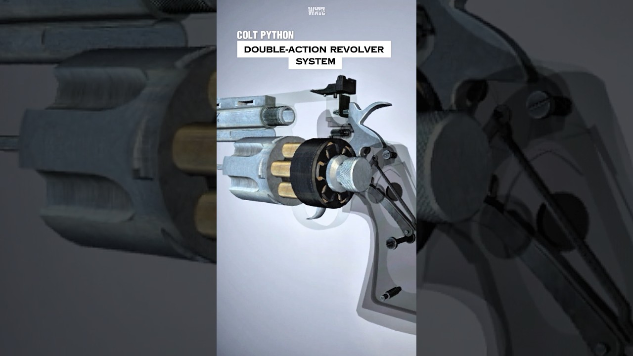 COLT PYTHON (3D) | Revolver Action Mechanism #shorts