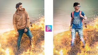 PicsArt Amazing Fire Effect Editing Tricks 2020 | Best Viral Photo Editing | New PicsArt Editing screenshot 4
