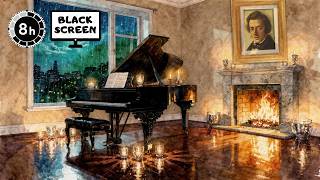 Nocturne Piano Music for Sleep 🎹 8 Hours Black Screen | Inspired by Chopin | Deep Rest & Calm