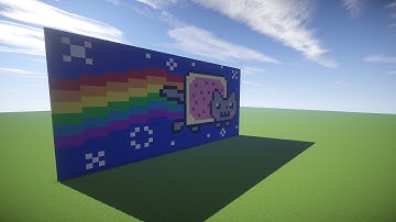 Minecraft Pixel Art ITA: "Nyan Cat" TIMELAPSE