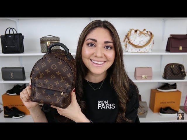 COMPARISON * NEW vs OLD zipper louis vuitton palm springs mini backpack //  what fits * review 