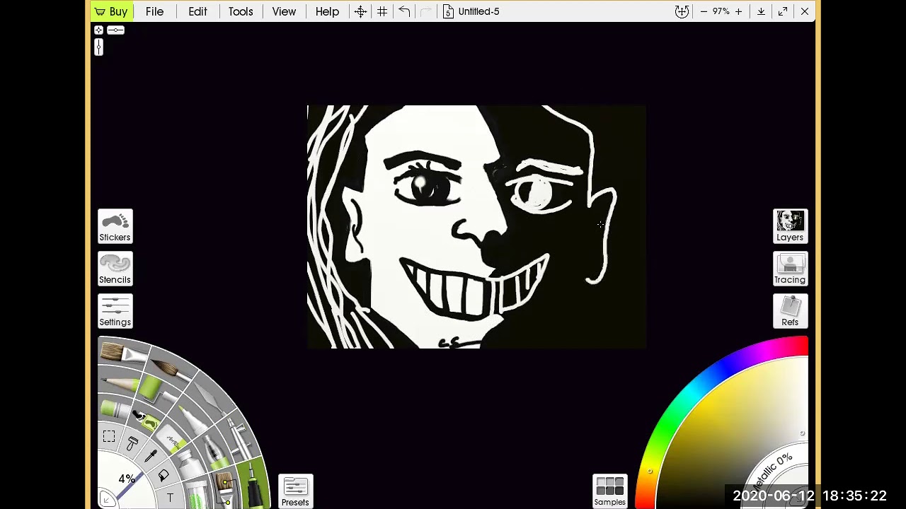 Black and White face