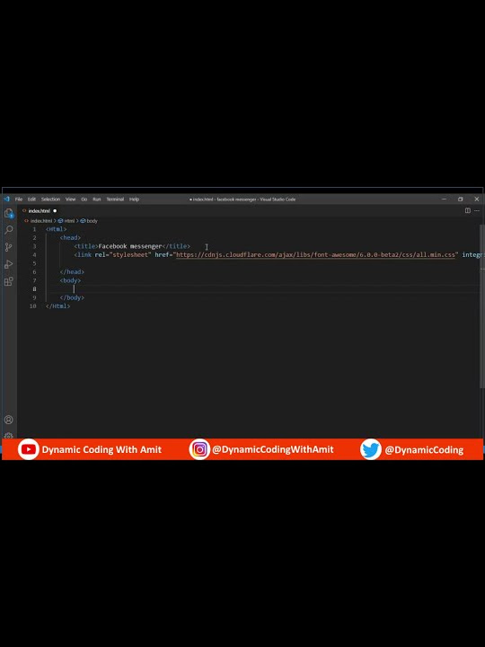 facebook messenger using html css #shorts #youtubeshorts