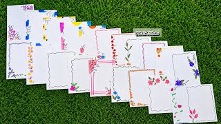 ✨ 20 Beautiful Page Border Designs | Easy Handmade Border Ideas for School Projects 🌸📚