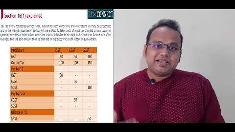 ADVANCE GST VIDEO COURSE VIDEO 1: INPUT TAX CREDIT