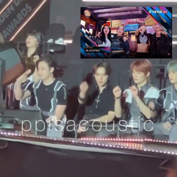 Stray kids and Le sserafim Eunchae reaction to blackpink best album gda 2023