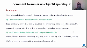 Comment formaliser un objectif ?