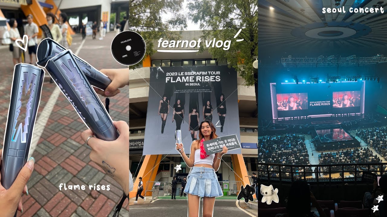 fearnot vlog [피어나로그] 🔥: flame rises tour in seoul day 1, seeing my ult, le sserafim