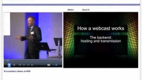 What is a webcast?