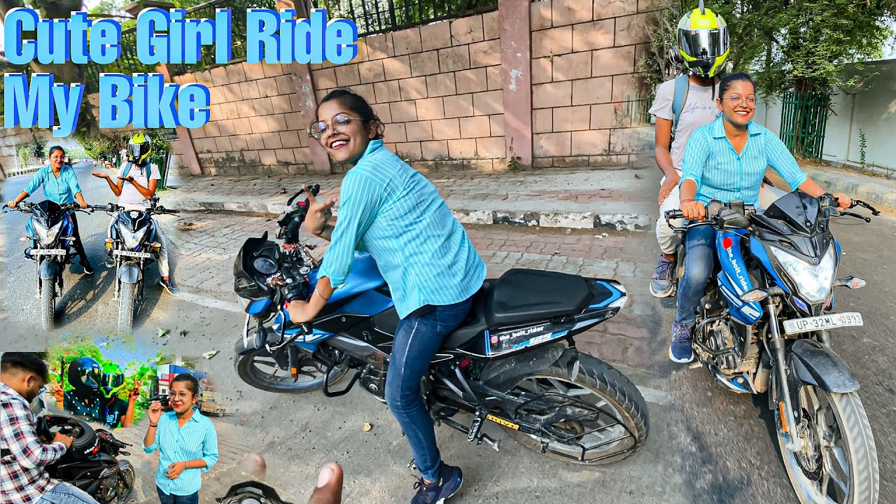 Cute Girl ♥️ Riding My Bolt | NS125 | Girl Riding NS125❤️😍