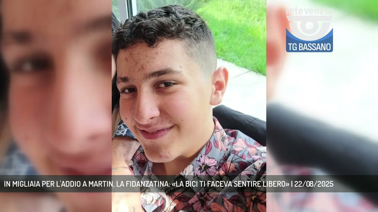 IN MIGLIAIA PER L'ADDIO A MARTIN, LA FIDANZATINA: «LA BICI TI FACEVA SENTIRE LIBERO» | 22/08/2025