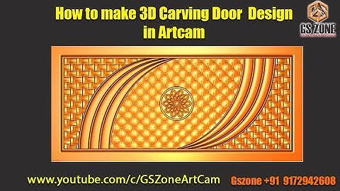 How to make 3D Carving Door Design in Artcam @gszone_cnc_solution #artcam #cnc #Furniture #router