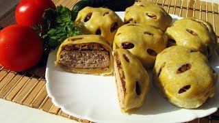 Мясные шарики с грибами в слоеном тесте / Блюдо из фарша / Очень вкусно и просто Мясные шарики с грибами в слоеном тесте / Блюдо из фарша / Очень вкусно и просто