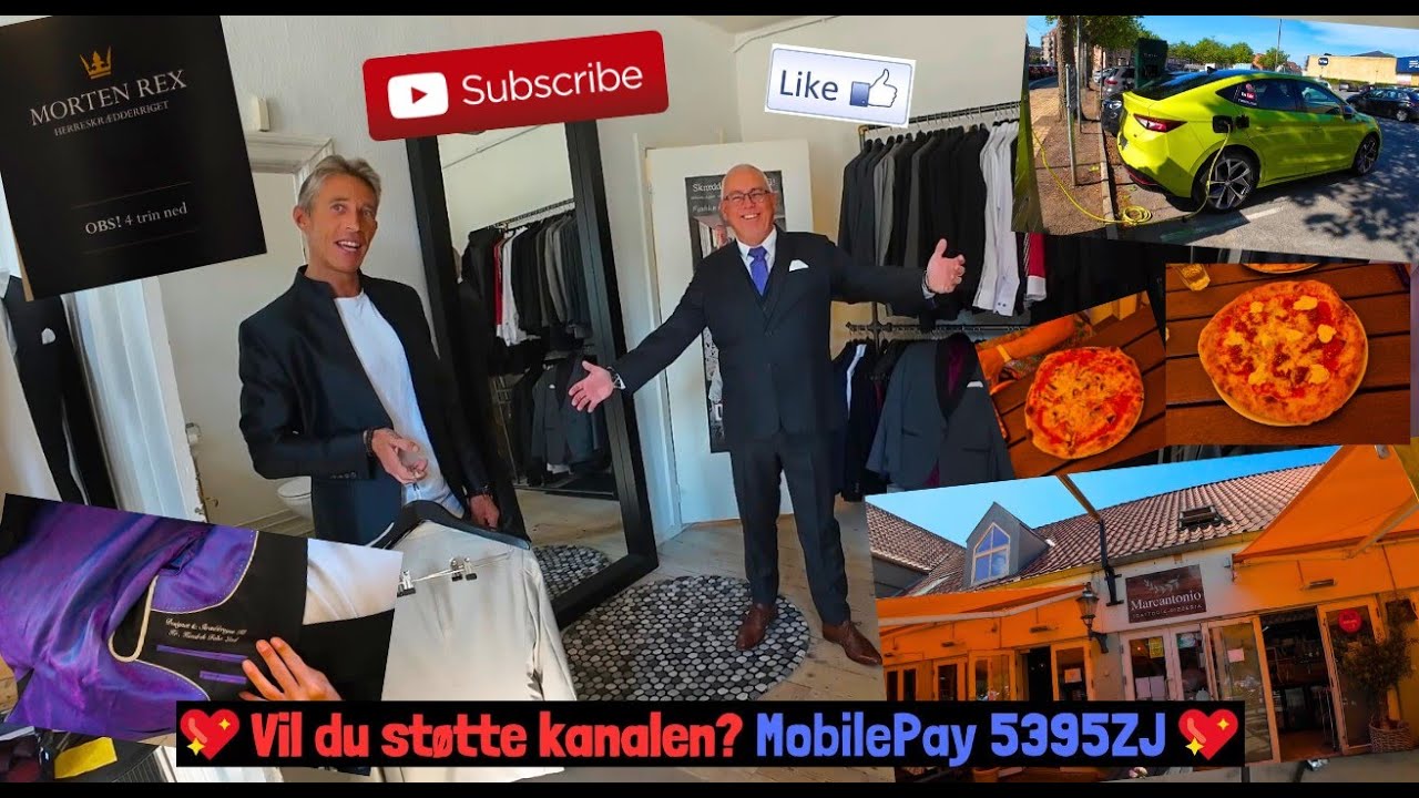 MORTEN REX HAR SYET ET JAKKE SÆT TIL MIG😇 OG VI FINDER GODE PIZZAER I ODENSE OG EN JORDBÆRKAGE🥰