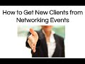 Networking Events Part One How to Find The Right Events